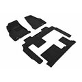 3D Mats Usa Custom Fit, Raised Edge, Black, Woven Nylon, 4 Piece L1CH06004609